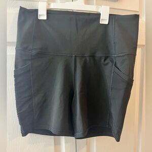 Fabletics Black Bike Shorts with Pockets